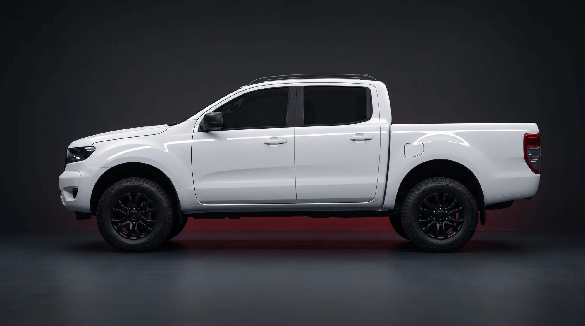 White Ford Ranger before colour paint protection film